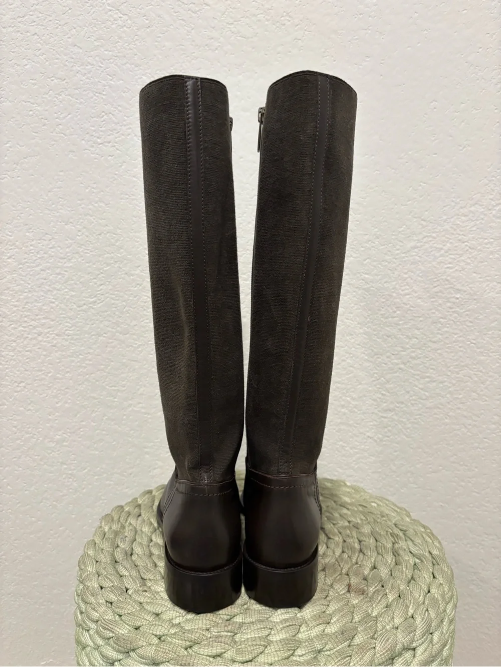 Aquatalia Ricarda Chocolate Brown Leather Tall Riding Boots Size 8